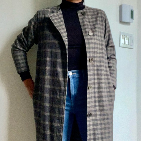 Grey Fall vintage light wool coat - Picture 2 of 7